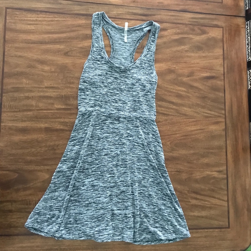 Heathered Grey Knit Swing Dress